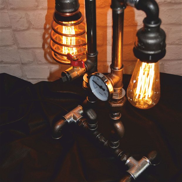 lampa telefon steampunkdesigncj, lampa steampunk, corp de iluminat
