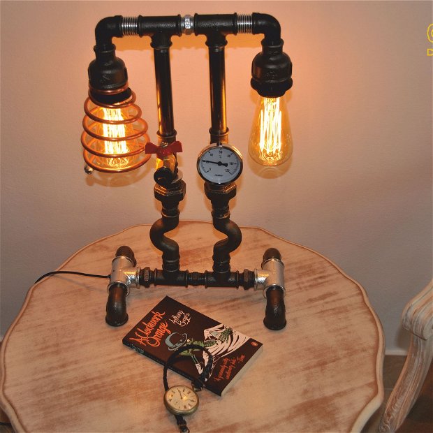 lampa telefon steampunkdesigncj, lampa steampunk, corp de iluminat