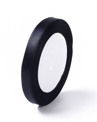 Panglica satin negru