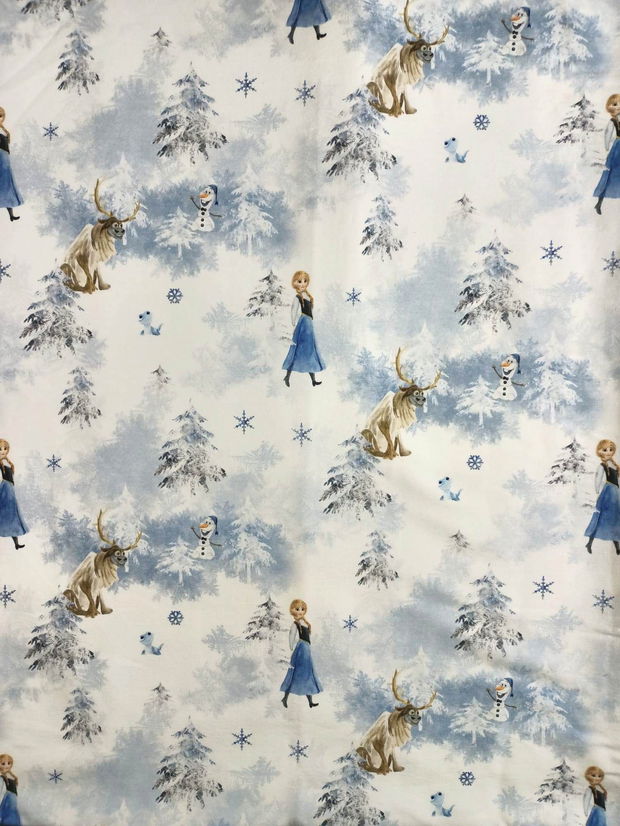 !imediat!Jerse buclat (french terry) - de la 50x90cm - elastic, Ana, Olaf, Sven, Frozen, cod C2