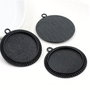 Baza de pandantiv cabochon negru