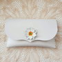 poseta plic handmade unicat din piele - Daffodils