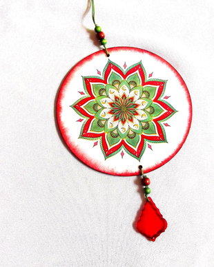 ornament pe lemn mandala 40985