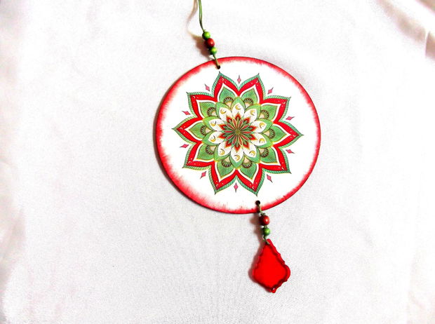 ornament pe lemn mandala 40985