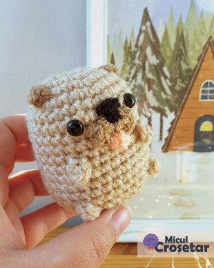 Jucarie crosetata - Catel mini Potato Pug