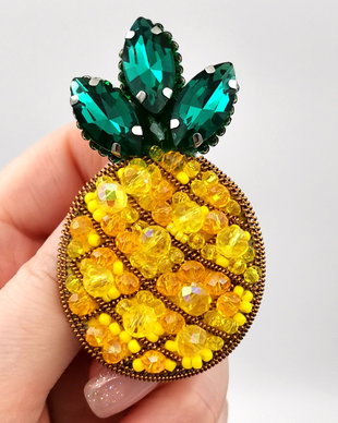 Broșă - Ananas