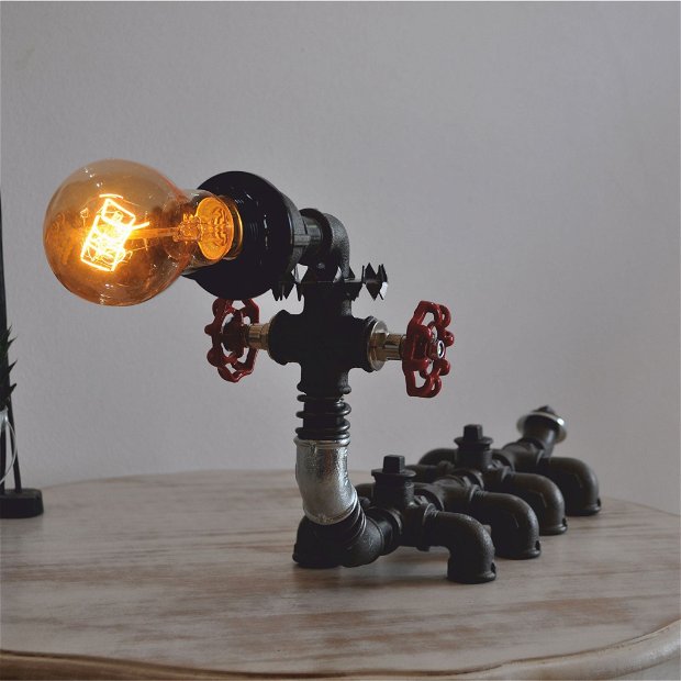 lampa miriapod steampunkdesigncj, lampa steampunk, corp de iluminat