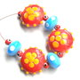 Margele sticla lampwork 6 buc. (STS)