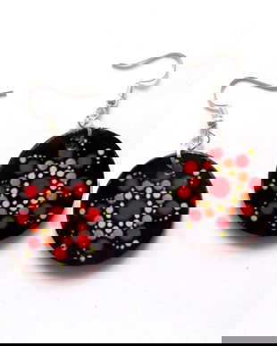 cercei lemn mandala 40644