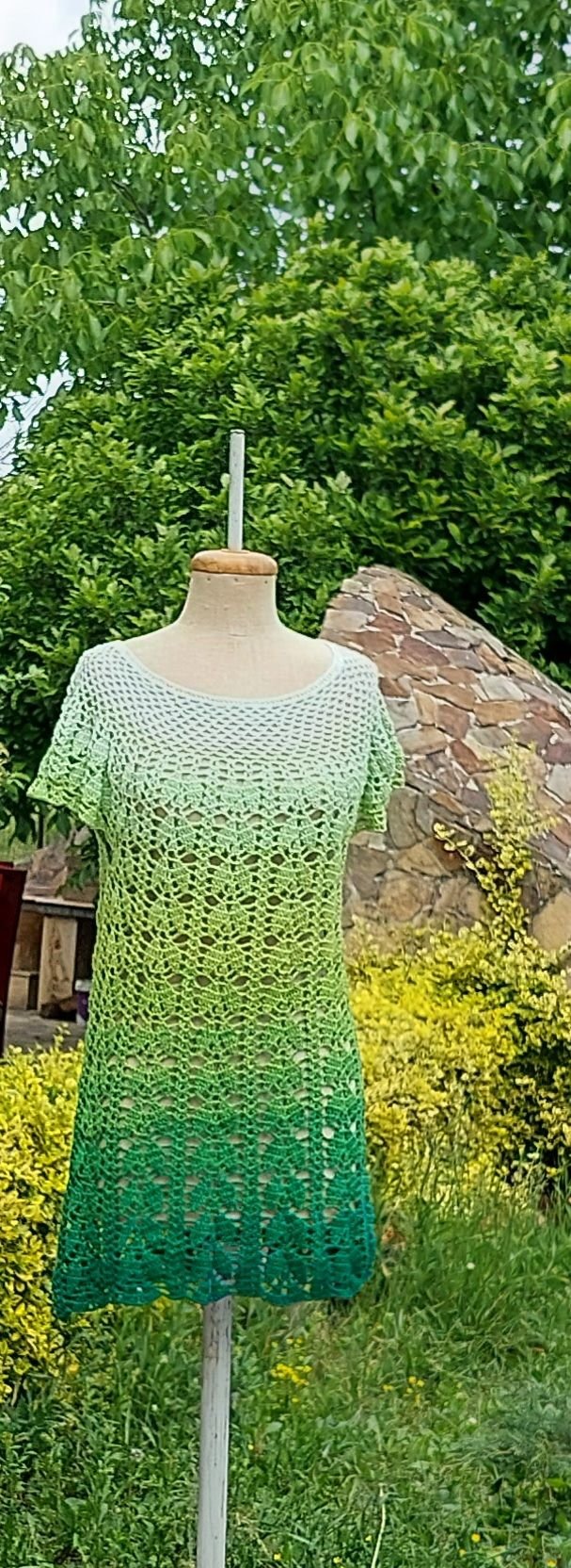 Rochie de vara croșetata verde