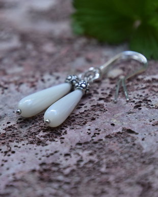 Cercei sidef cu accesorii de argint 925