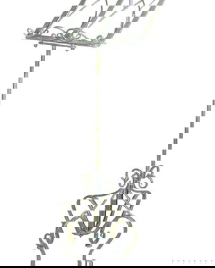 Suport pentru partituri din fier forjat verde antichizat