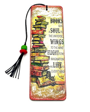 Semn de carte lucrat manual - books, life to everything 2766