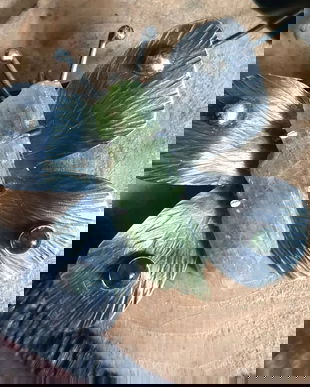 Pandant supradimensionat, din argint 925, kyanite verde si agate,fluture