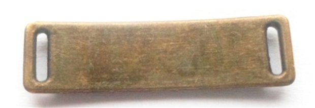 Link metalic placuta LUCK cu mana Fatimei pe laterale bronz