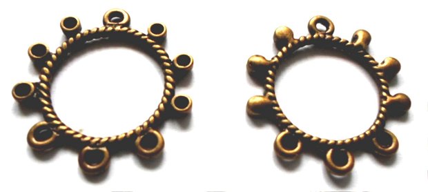Link metalic cerc cu buline rama bronz