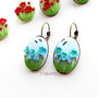 ''Camp cu blue poppy'' - cercei atarnatori