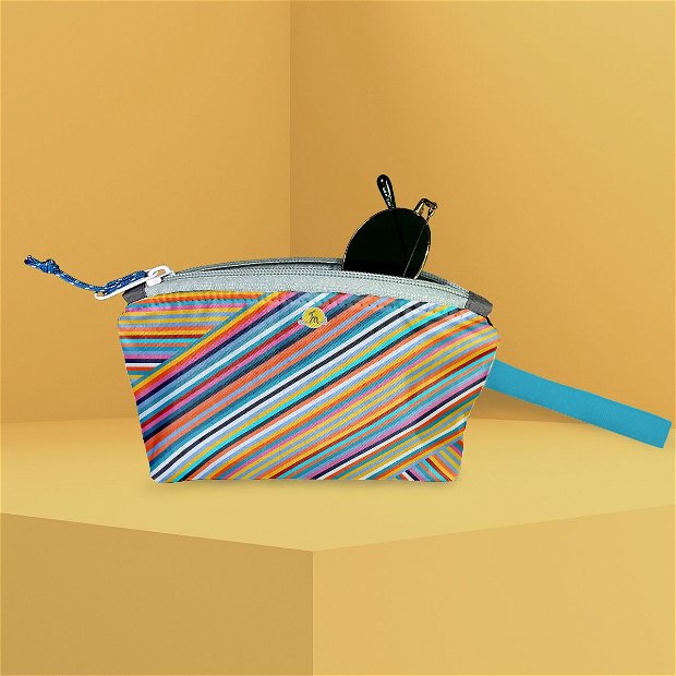 Husa Protectie Ochelari Handmade tip Etui cu Laveta inclusa, Abstract Magia Culorilor, Multicolor, 18x12 cm