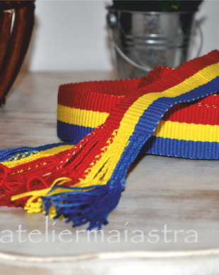 brau tricolor, brau tesut manual, brau tesut la razboi, curea handmade, cadou traditional