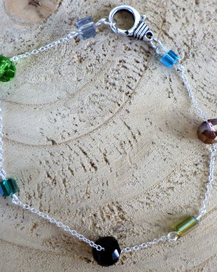Bratara pentru glezna/bratara din lantisor si cristale tip swarovski