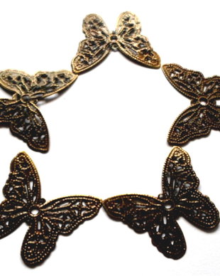 Link metalic fluture filigram bronz