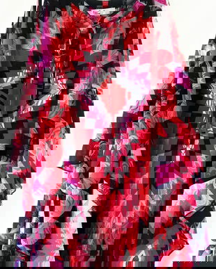 bluza voal multicolor blackraspberry fluture , Klass Collection , 18/ 44