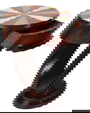 Comoda Art Deco din lemn masiv furniruit cu model