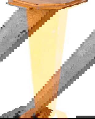 Postament Art Deco din lemn masiv furniruit