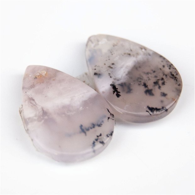 Pereche opal dendritic - cabochoane - S8291