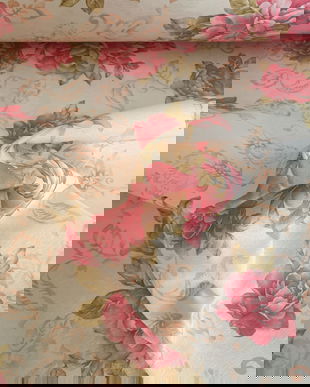 !imediat!Bumbac gros de la 50x280cm - gr.medie, Trandafiri, Floral, cod LNT