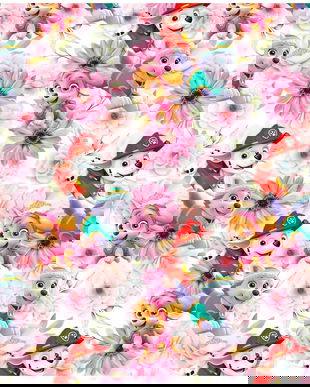 !imediat!Jerse buclat (french terry) - de la 50x90cm - elastic, Patrula Catelusilor, cod C3