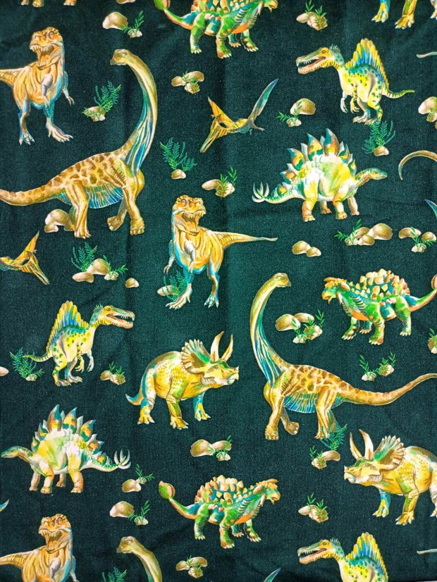 !imediat!Jerse buclat (french terry) - de la 67x79cm - elastic, Dinozauri