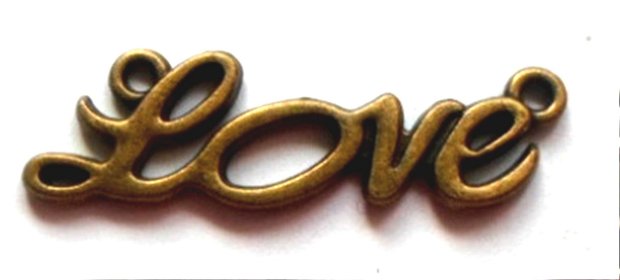 Link metalic LOVE bronz
