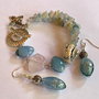 BRATARA ȘI CERCEI ~PASTEL~ morganit,murano,cuarț roz,accesorii argintate