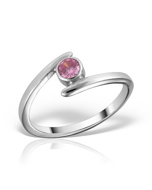 Inel argint 925, zirconiu roz