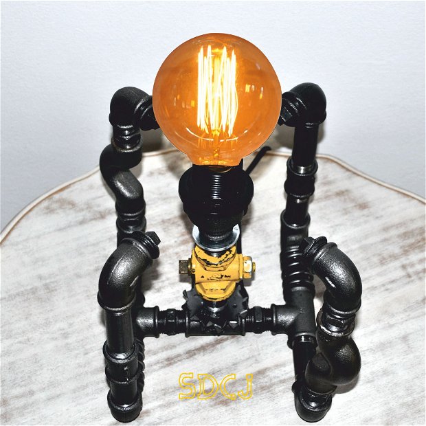 lampa cub steampunkdesigncj, lampa steampunk, corp de iluminat
