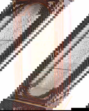 Vitrina baroc din lemn masiv furniruit cu decoratiuni din alama