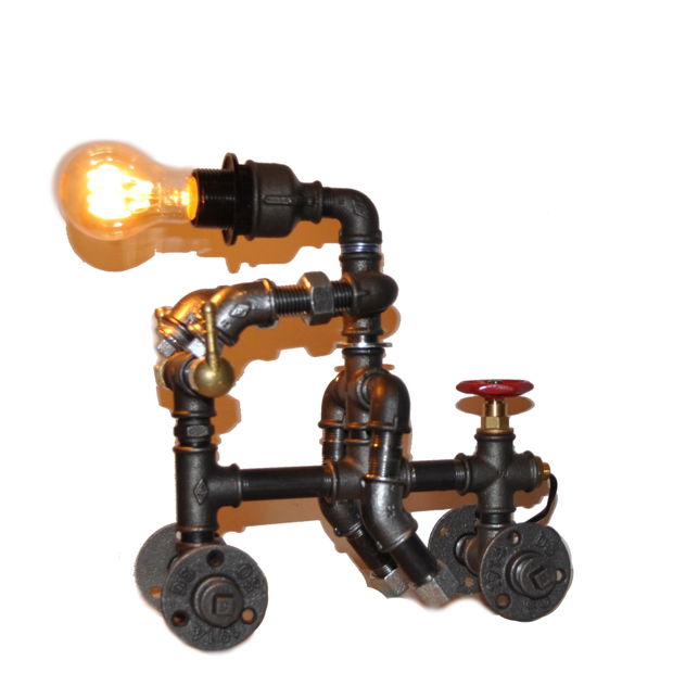 lampa om moto steampunkdesigncj, lampa steampunk, corp de iluminat