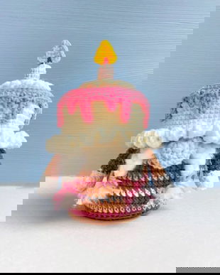 Jucarie crosetata gnom, Gnom onomastica crosetat, Gnom de plus, Jucarie gnom, Gnom crosetat, Cadou zi de nastere, Gnom zi de nastere, Papusa, Papusa crosetata, Papusa gnom