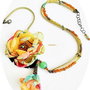 colier floral galben portocaliu