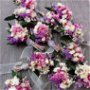 Cocarde nuntă-flori naturale uscate, Lila Alb Roz