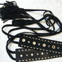 Cordon piele intoarsa negru