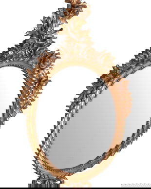 Oglinda aurie cu decoratiuni deosebite cu flori