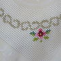 Napron damasc cu broderie