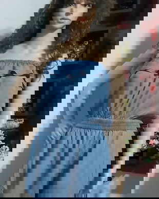 Salopetă din jeans subtire(de vara)