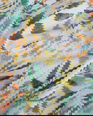 !imediat!Bumbac gros de la 50x280cm - gr.medie, Frunze, Flori, cod LNT