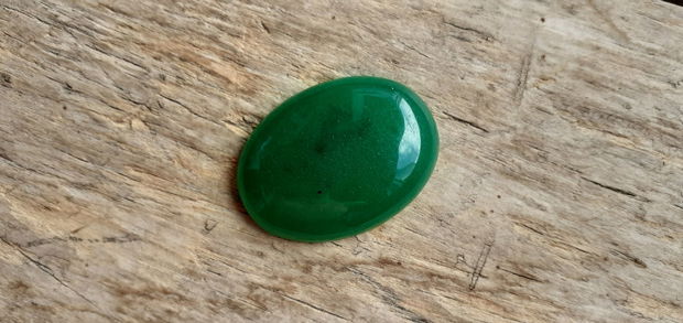 Cabochon jad verde, 40x30 mm