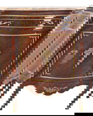 Comoda art deco din lemn masiv furniruit cu blat din marmura