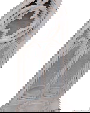 Suport lumanare din lemn masiv alb antichizat