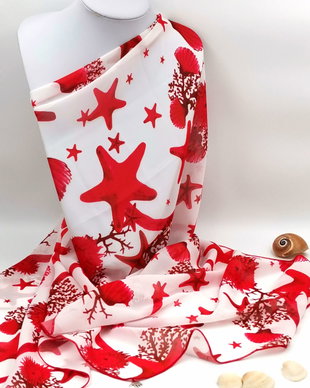 Rezervat Eșarfa RED STARFISH - Colecția MINI